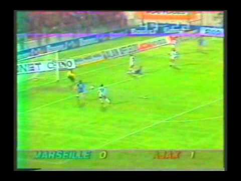 1988 April 6 Olympique Marseille France 0 Ajax Amsterdam Holland 3 Cup Winners Cup