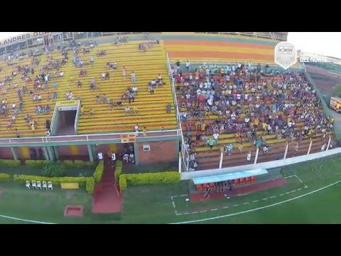 El Andrés Guacurarí antes del arranque del partido de Crucero - Almagro