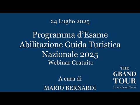 Il Programma d’Esame per aspiranti Guide Turistiche