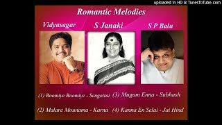 Romatic Duets | Vidyasagar | S Janaki | SPB | Malare Mounama | Kanna En Selai | Boomiye | Mugam Enna