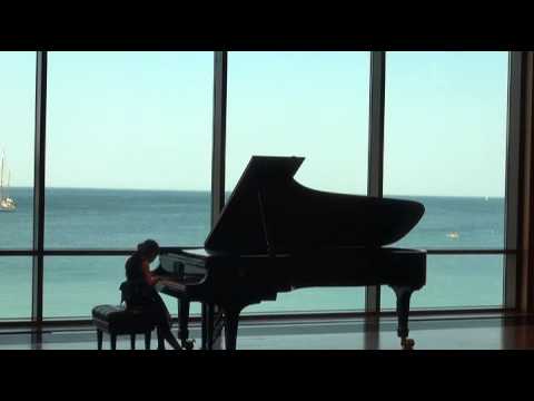Emily Youm in Rockport. Fountain in the rain  by W. Gillock