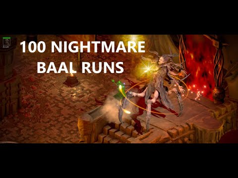 100 Nightmare Baal Kills  | Ladder Season 1 | Diablo 2 Resurrected  |