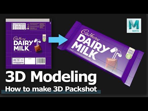 2D to 3D Packshot Modeling - Chocolate Bar Wrapper 3D Packaging - Part 1