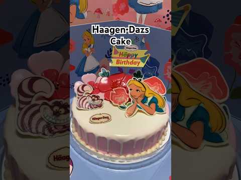 The birthday cake for you❤️ #haagendazs #birthday #birthdaycake #japan #cake #aliceinwonderland