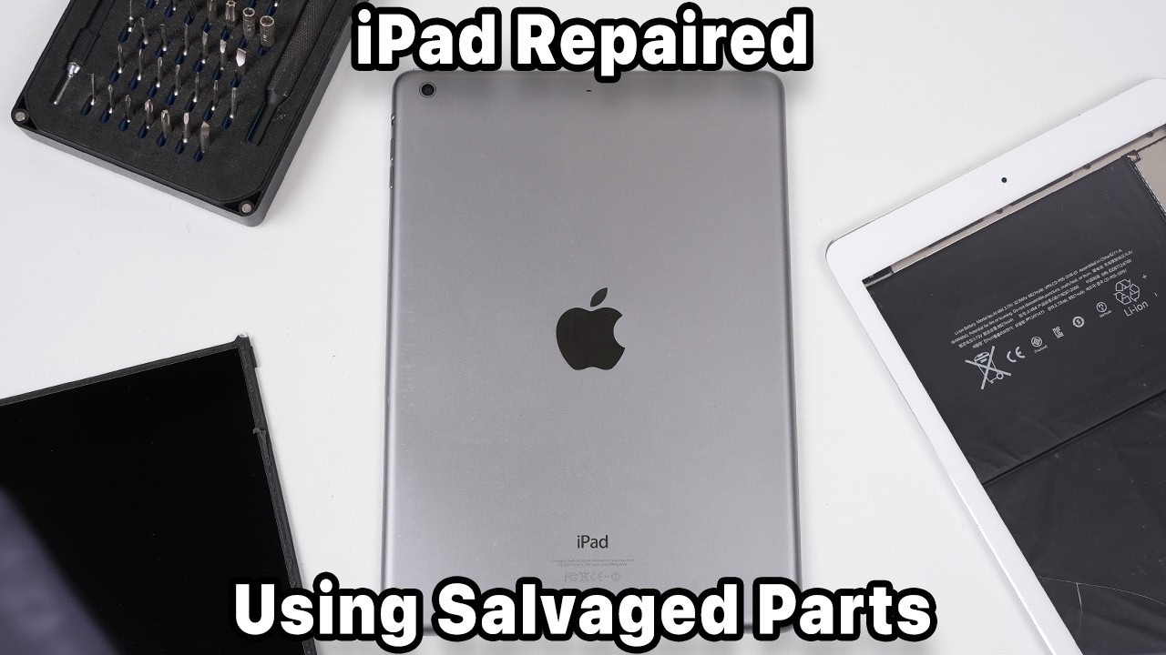 Rebuilding A Broken iPad With An Expanded Battery Using E-Waste Parts.