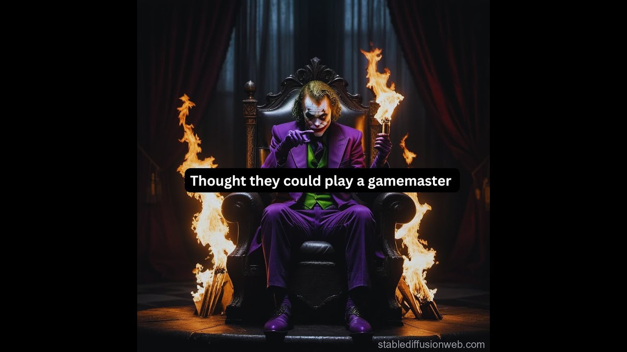 Poor them thought they were playing you but you were the Game Master - Joker Speech