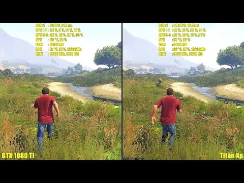 GTA 5 Titan Xp Vs GTX 1080 TI 4K Frame Rate Comparison