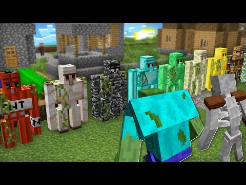MC Naveed - Minecraft - Minecraft DEFEND AND BUILD GOLEM FORTRESS AGAINST MUTANT CREATURES MOD / SAFE HOUSE! Minecraft Mods