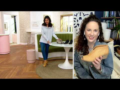 Earth Origins Nubuck Peep-Toe Booties on QVC