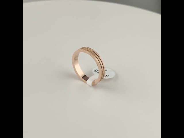 Jual Cincin Titanium Cewek Lapis Emas 18k Free Box Rose Gold