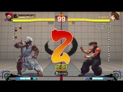 Fujino (Akuma) vs AMAKUSA (Yang) - AE 2012 Ranked Matches *720p HD*