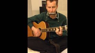 Alfred - "Rainy Day Women #12 & 35" cover with acoustic guitar and Bb harmonica - 3/16/2014