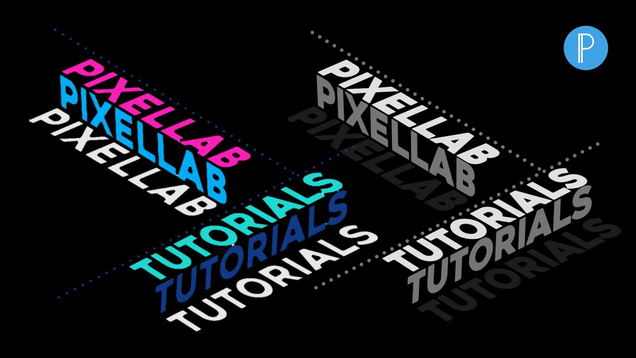 Cara membuat ISOMETRIC 3D TEXT EFFECT keren di Pixellab | Typography pixellab