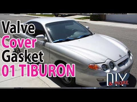 DIY HOW TO REPLACE VALVE COVER GASKET 2001 HYUNDAI TIBURON
