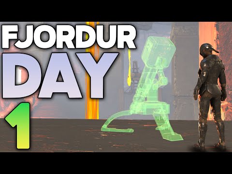 CLAIMING THE BEST CAVE ON FJORDUR ON DAY 1! | ARK: Survival Evolved