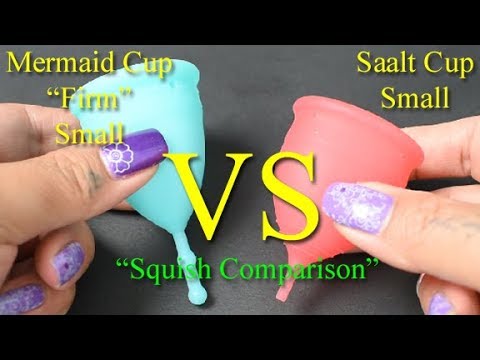 Mermaid Cup Firm vs Saalt Cup Small "Squish" - Menstrual Cups