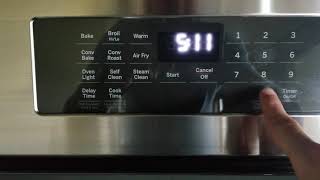 How to set clock on GE profile stove