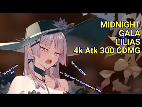 Midnight Gala Lilias GvG Test 4k Attack 300 Crit Damage Build - Better Damage But...