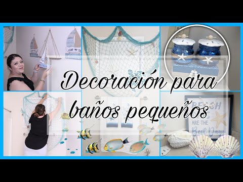 Ideas bonitas y rapidas para decorar un baño pequeño estilo marinero.Baños pequeños.