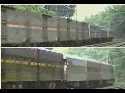 Two trains separated by 50 minutes and 50 years