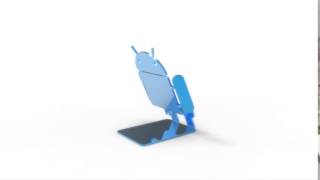 Android Stands Blue