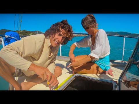 BOAT MAINTENANCE - Ocean sailing hatch install on a small steel yacht - Episode 47