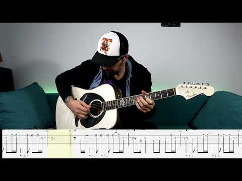 Iron Maiden - Fear of the Dark (Easy Acoustic Theme) | Clean Guitar TAB