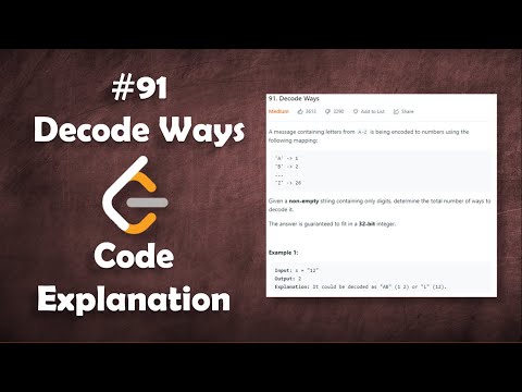 Decode Ways | Live Coding with Explanation | Leetcode #91