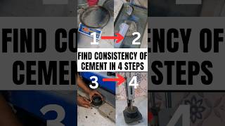 consistency of cement || vicat apparatus || cement test in 4 steps ||