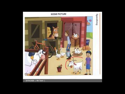 Pre A1 Starters Speaking Test : Picture Scene Sample Description  of " a barn"