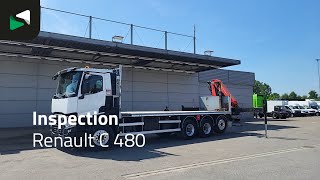 Renault C 480 8X4 Palfinger 24.001 SLD5 Kran Crane Lift-Lenkachse Euro 6 flatbed truck for sale - Image 4 | Autoline KE Renault C 480 8X4 Palfinger 24.001 SLD5 Kran Crane Lift-Lenkachse Euro 6 flatbed truck | Image 4 - Autoline