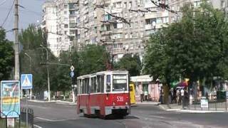 preview picture of video 'Straßenbahn und Obus in Mariupol - Трамвай и троллейбус в Мариуполе'