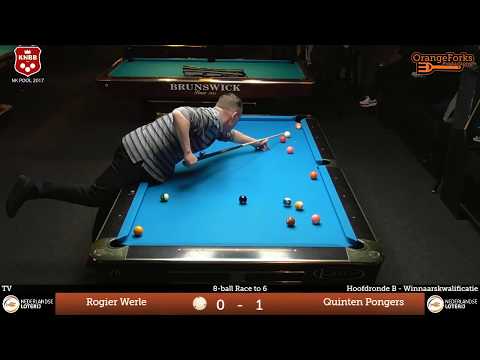 NK 8-ball 2017 | Rogier Werle v Quinten Pongers | Hoofdronde B
