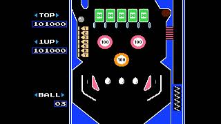 Pinball (Famicom Disk System, 1989) – Survival High Score Session (Single Player) 🎰🐧🐣