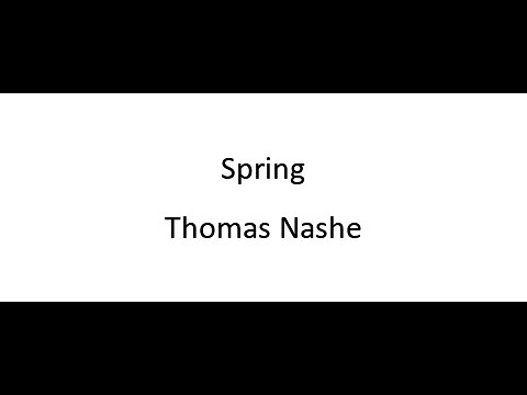Spring - Thomas Nashe