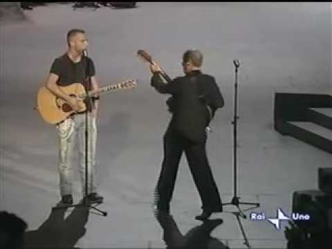 Eros Ramazotti & Adriano Celentano, Il ragazzo della via gluck. live TV rai