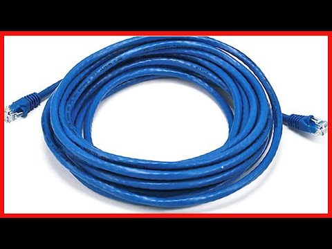 Monoprice 20FT 24AWG Cat6 550MHz UTP Ethernet Bare Copper Network Cable - Blue