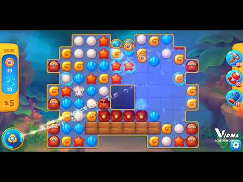 Fishdom. 8586 level no boosters and diamonds. 10 moves