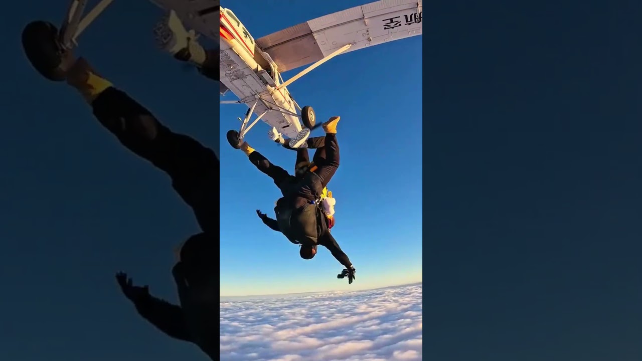 Skydiving || Jump From Cloud #youtube #youtubeshorts #skydiving #hittvfun #fun #adventure