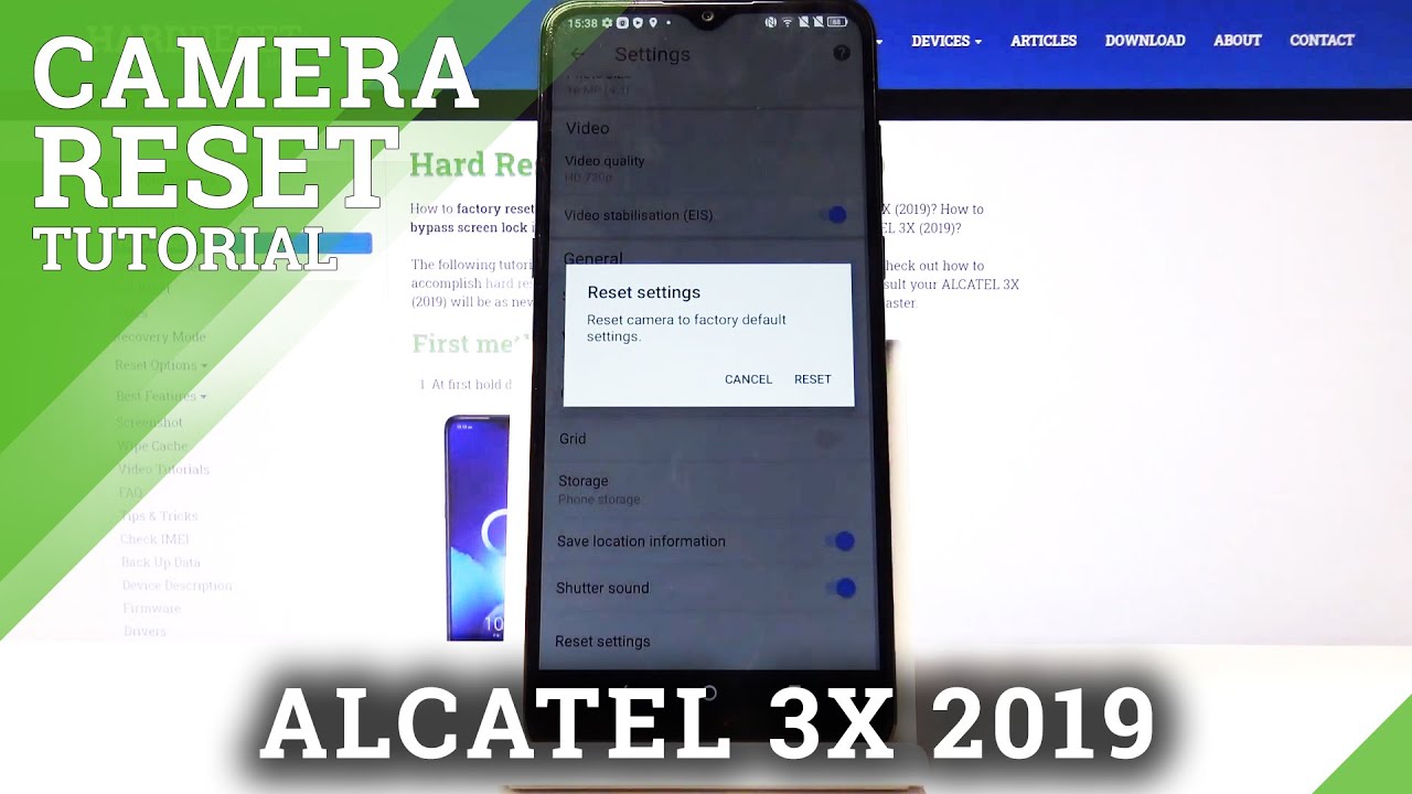 How to Reset Camera Settings in ALCATEL 3X (2019) – Restore Camera Config