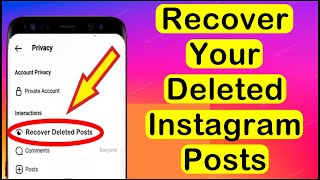 How To Recover Deleted Instagram Posts Before 30 Days | Get Back Your Deleted Instagram Posts 2023
