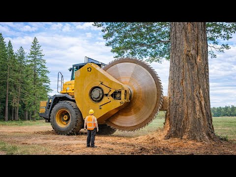 Monster Excavators Destroy Massive Tree Stumps | Extreme Chainsaw Power