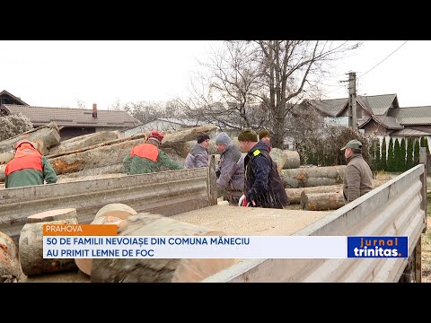50 de familii nevoiașe din comuna Măneciu au primit lemne de foc