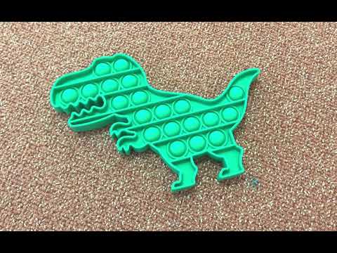 Dinosaur pop it fidget toy push bubble pop pop sensory toys hype products show review- dinosaurus
