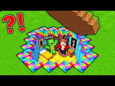 Mikey and JJ Built OP Round Base in Minecraft (Maizen)