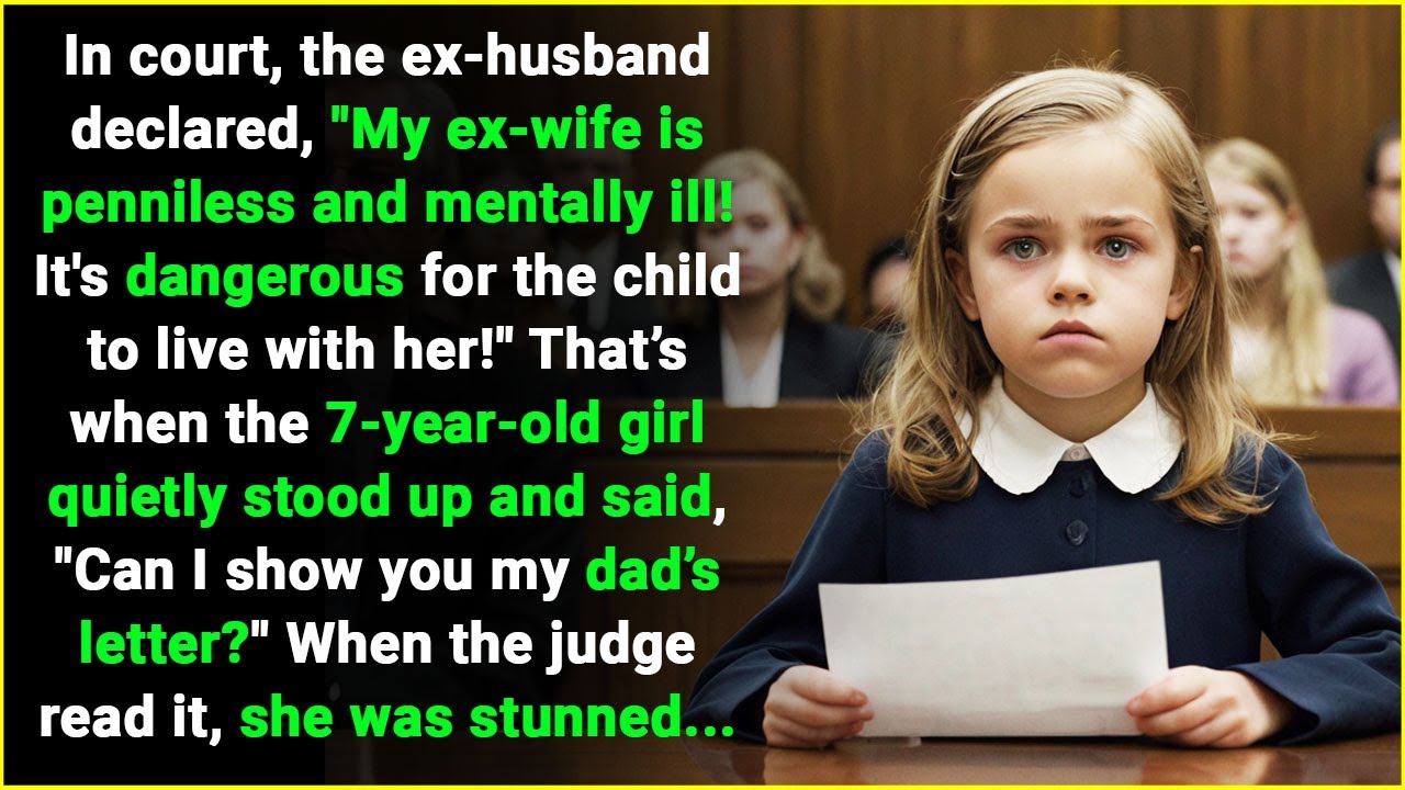 The ex-husband sued for custody of the girl, but she showed the judge a letter that destroyed him