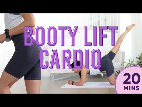 20 minute Booty Lift Cardio Pilates Workout | 7 Day Glute Challenge (do this video every day)