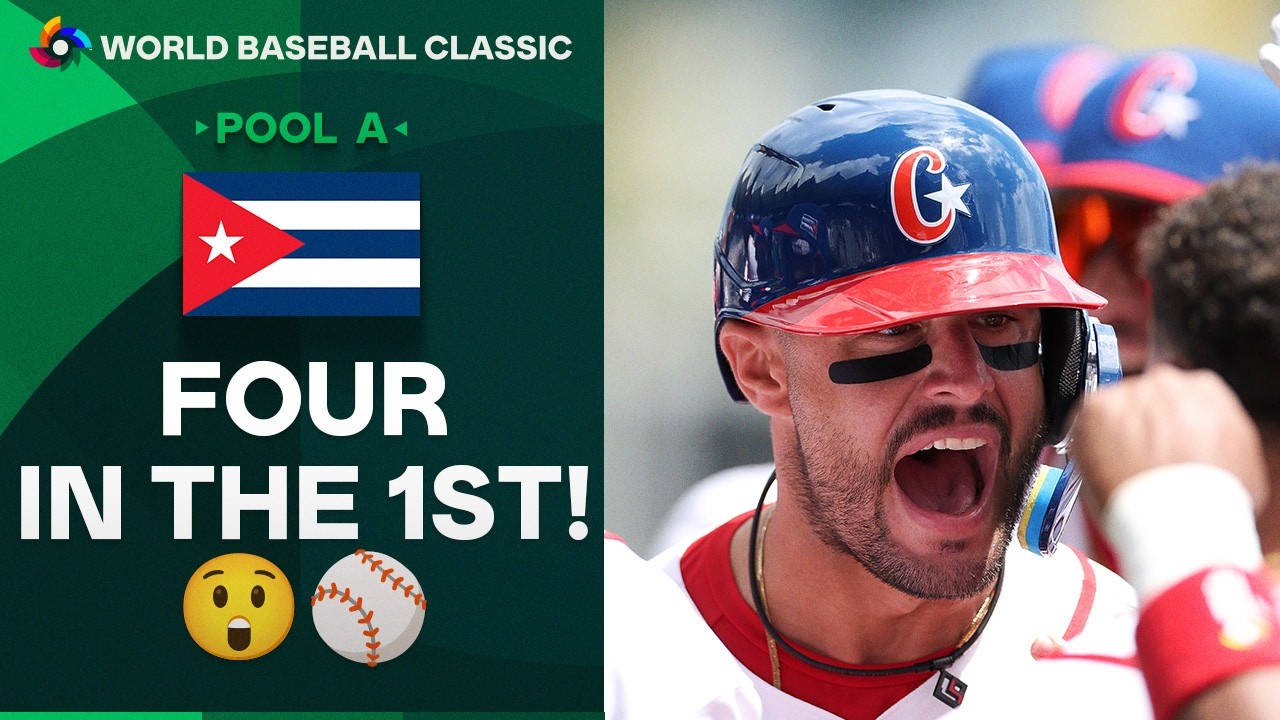 Team Cuba hits TWO homers in the 1st inning! :flag-cu: (Martinez, Arruebarrena go yard!)