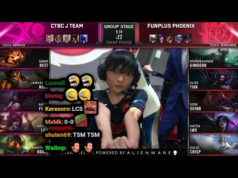 JT vs FPX | 2019 Worlds Groups Day 1 | Twitch VOD with Chat