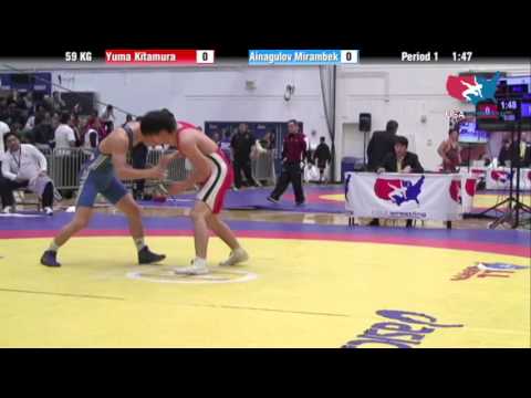 GR 59 KG - R16 - Yuma Kitamura (JPN) vs. Mirambek Ainagulov (KAZ)